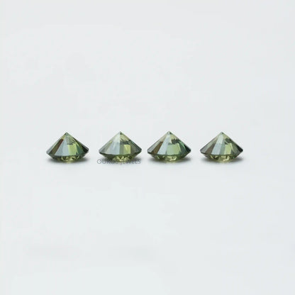 Green Round Cut Lab Grown Diamond Loose