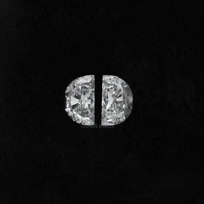 Half Moon Cut Lab Grown Diamond Pair Loose