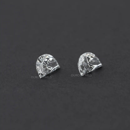 Half Moon Cut Lab Grown Diamond Pair Loose