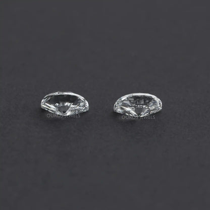 Half Moon Cut Lab Grown Diamond Pair Loose