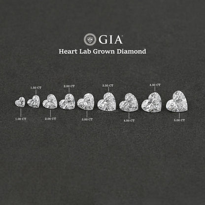 Heart Cut Lab Grown Diamond - Certified GIA Certified Diamond Loose