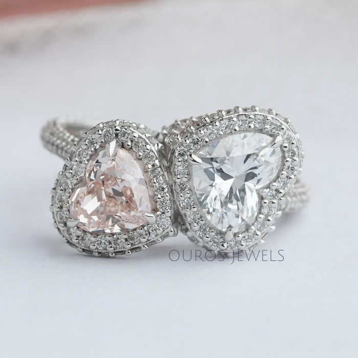 Heart Shaped Diamond Toi Moi Proposal Ring
