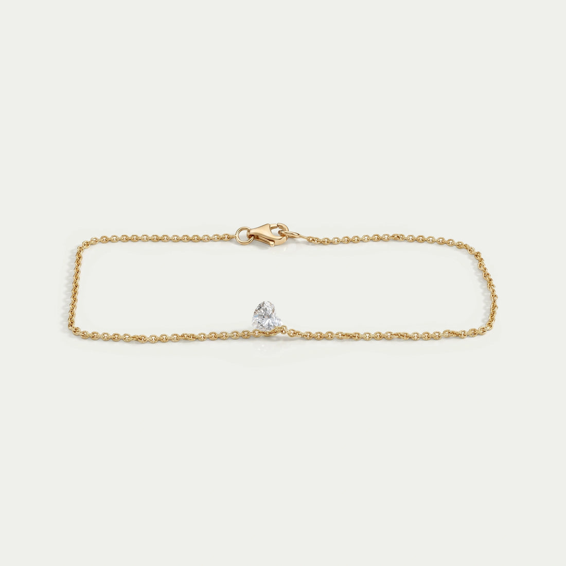 Heart Cut Diamond Solitaire Bracelet Bracelet