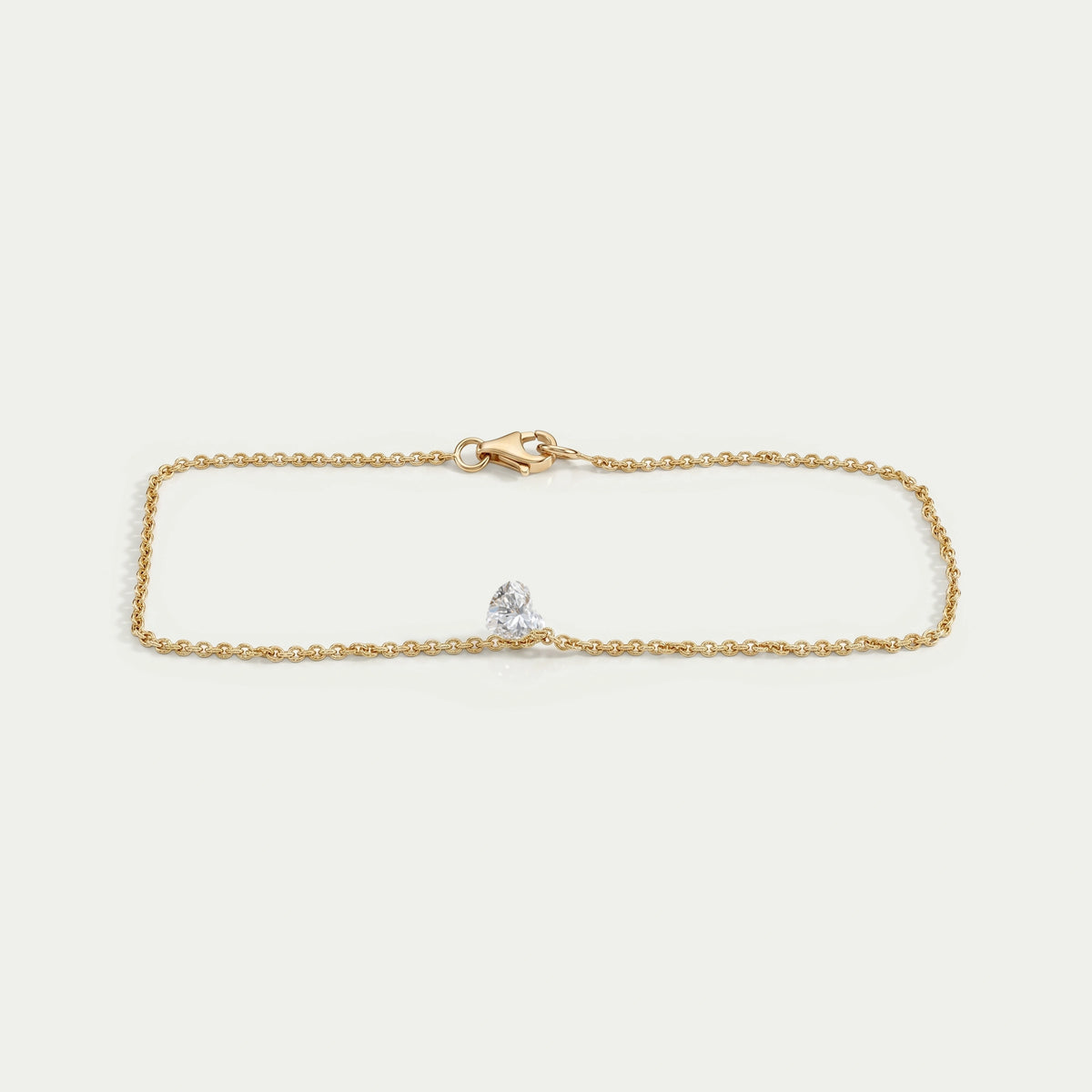 Heart Cut Diamond Solitaire Bracelet Bracelet