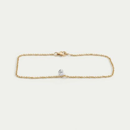 Heart Cut Diamond Solitaire Bracelet Bracelet