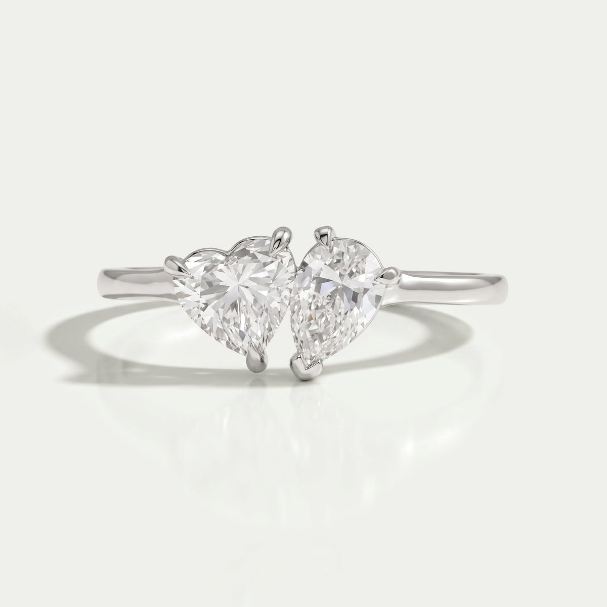 Heart And Pear Lab Diamond Toi Moi Engagement Ring Rings