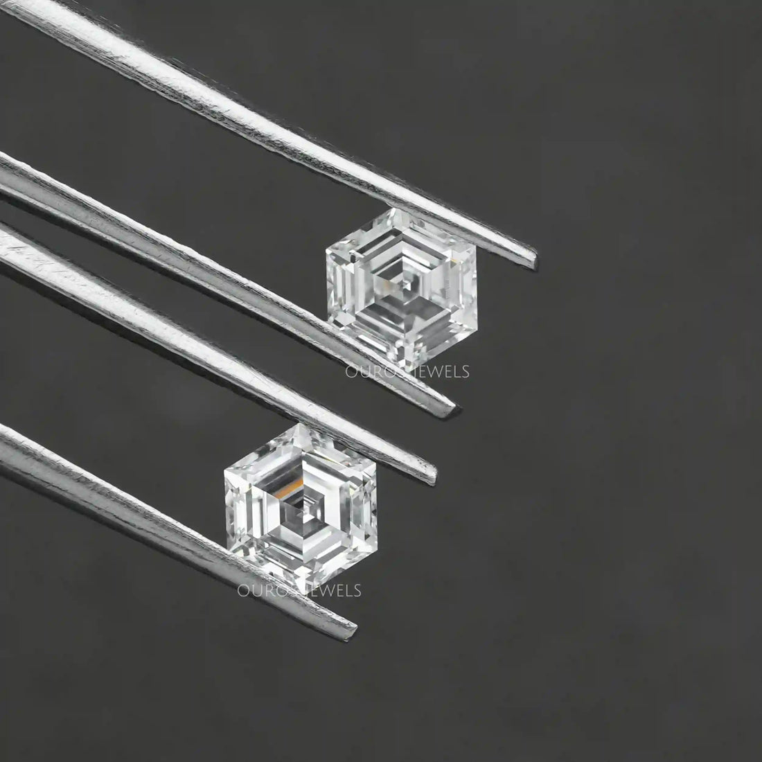 Hexagon Cut Lab Diamond Pair Loose