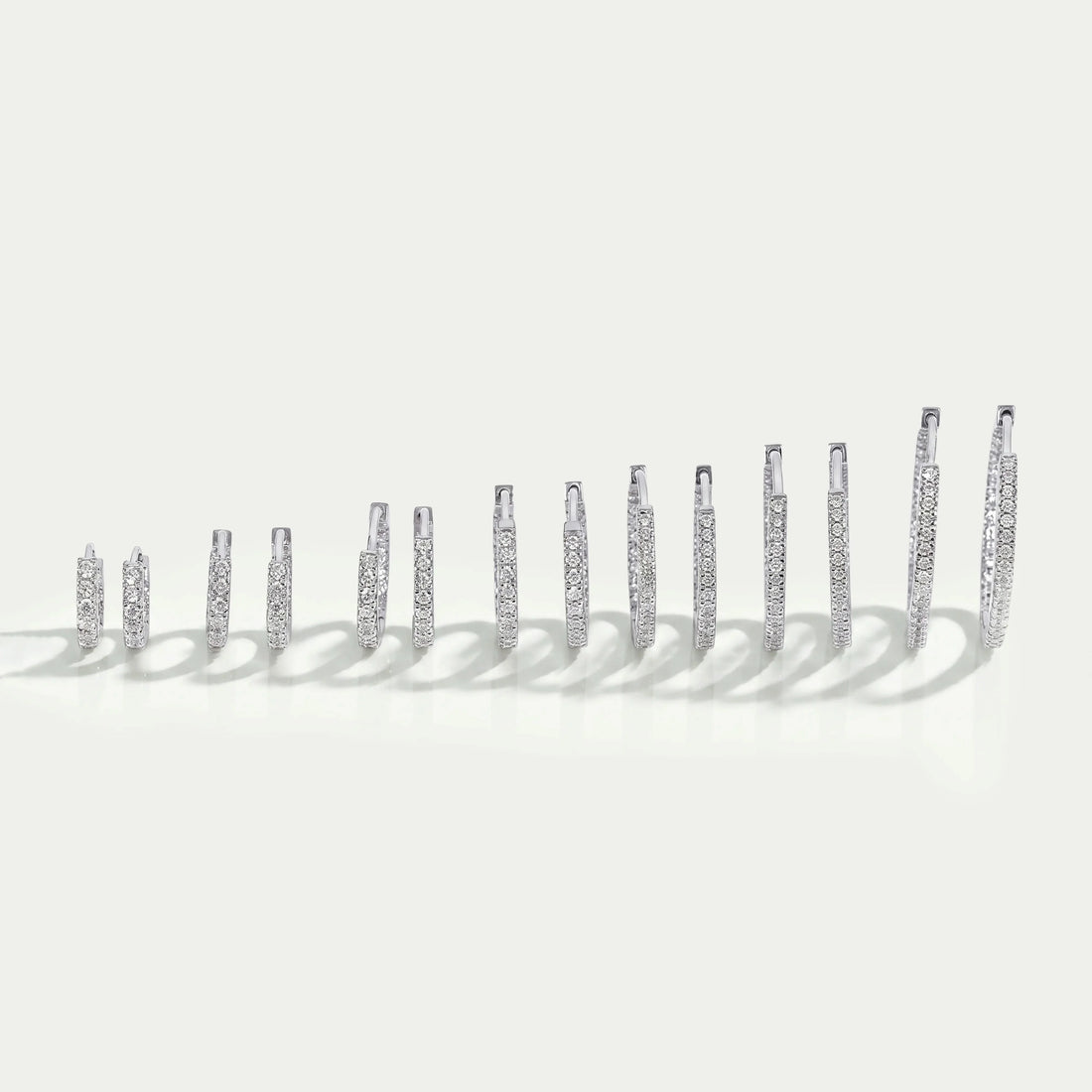 Lab Grown Round Diamond Hoop Earrings Earring