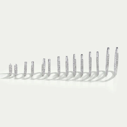 Lab Grown Round Diamond Hoop Earrings Earring
