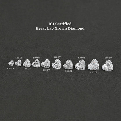 Heart Cut Lab Grown Diamond - Certified IGI Certified Diamond Loose