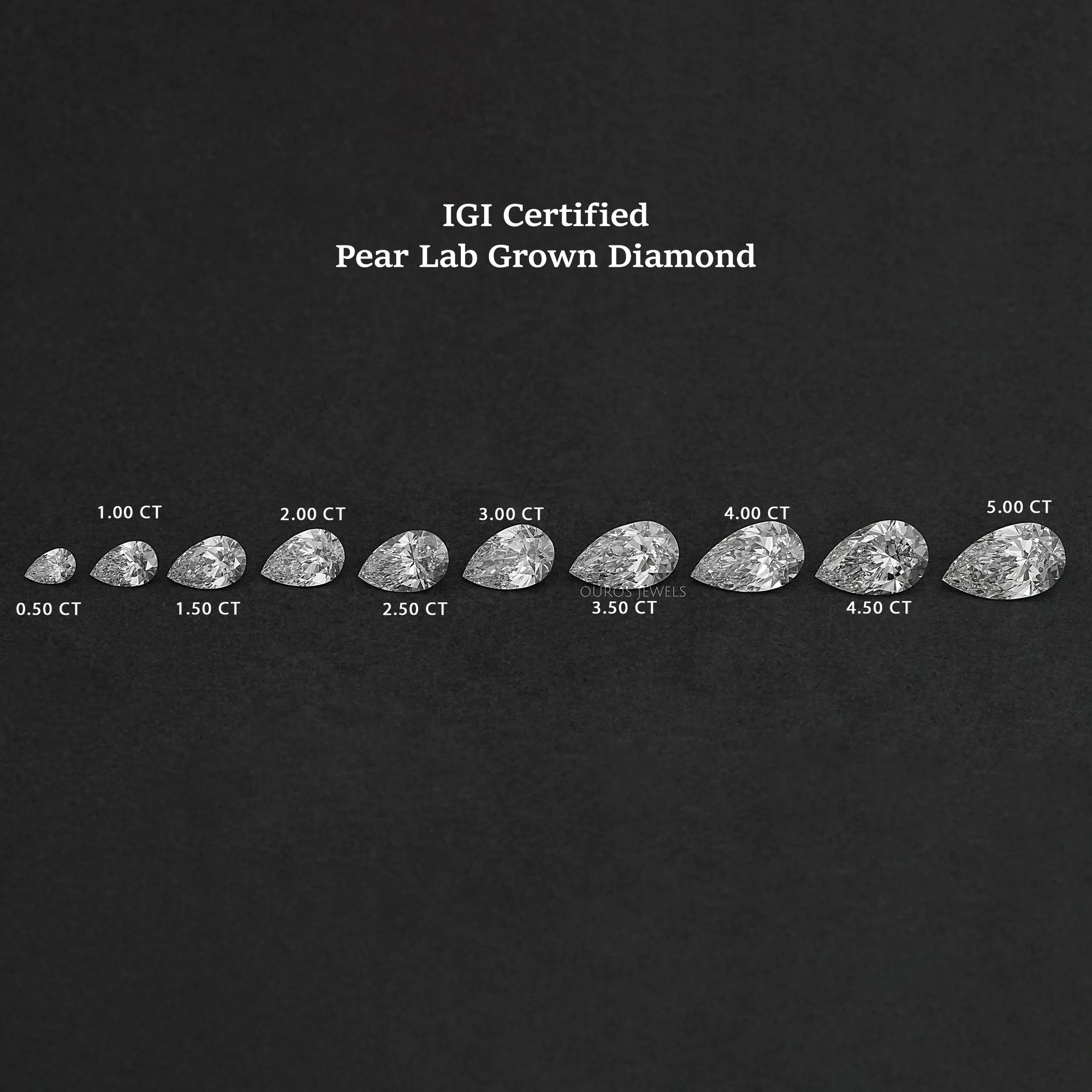 Certified Pear Cut Lab Grown Diamond Loose