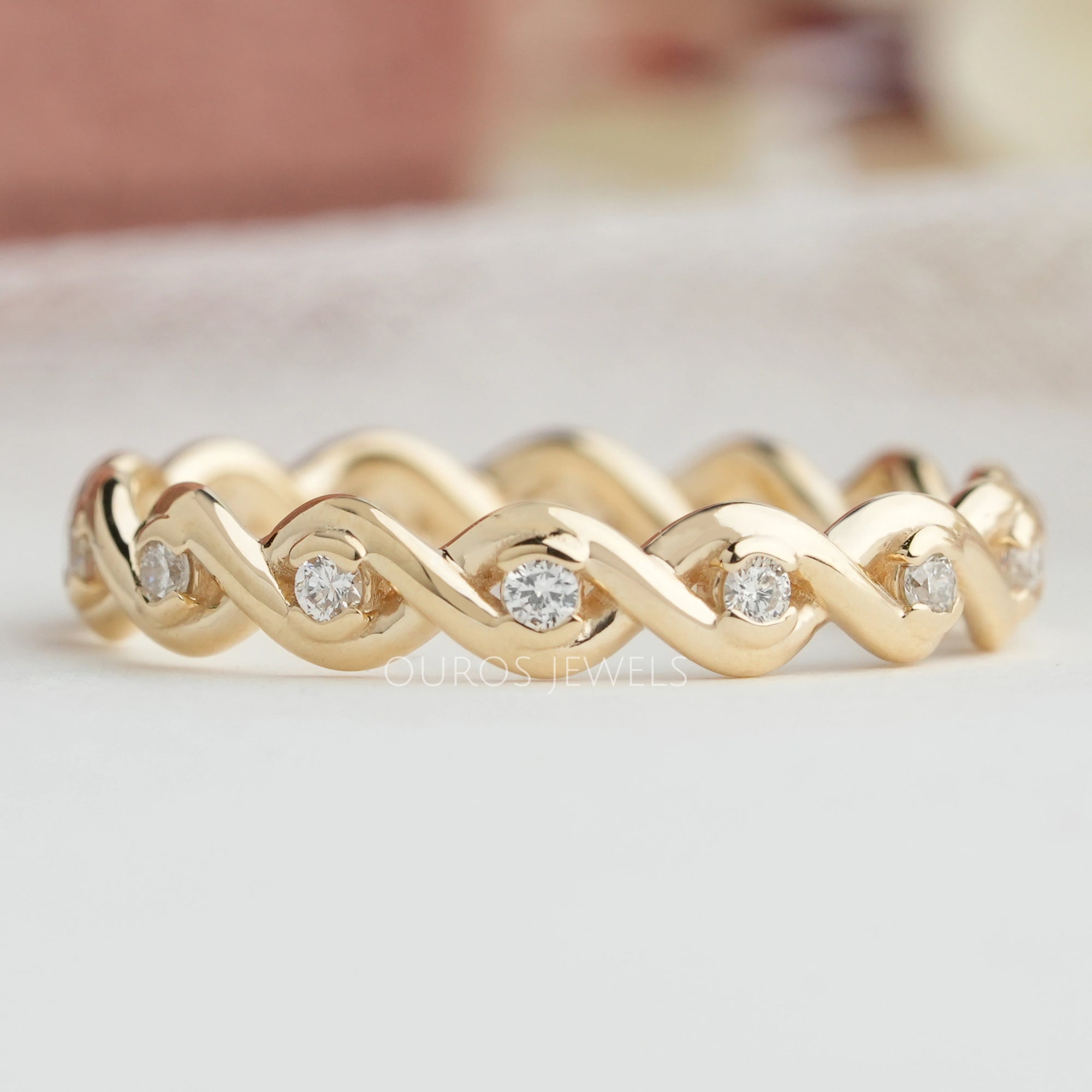Infinity Shape Round Cut Lab Grown Diamond Eternity Band