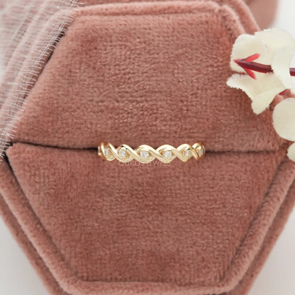 Infinity Shape Round Cut Lab Grown Diamond Eternity Band