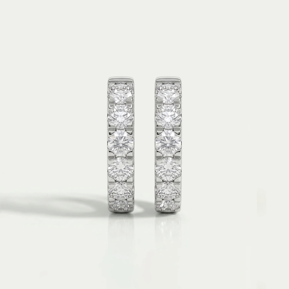 Inside Out Round Diamond Hoop Earrings Earrings