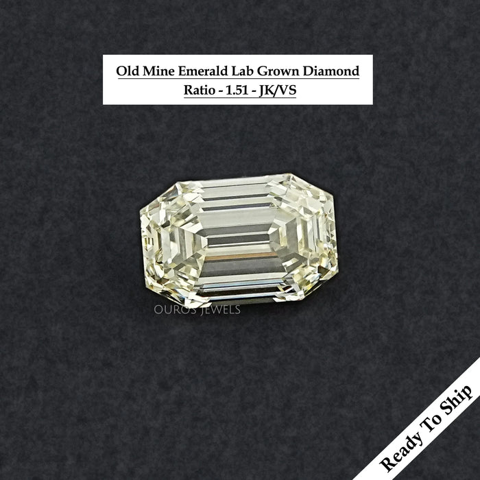 Old Mine Emerald Cut Lab Grown Diamond - JK
