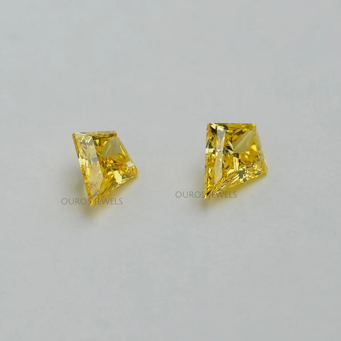 Kite Shaped Yellow Lab Diamonds