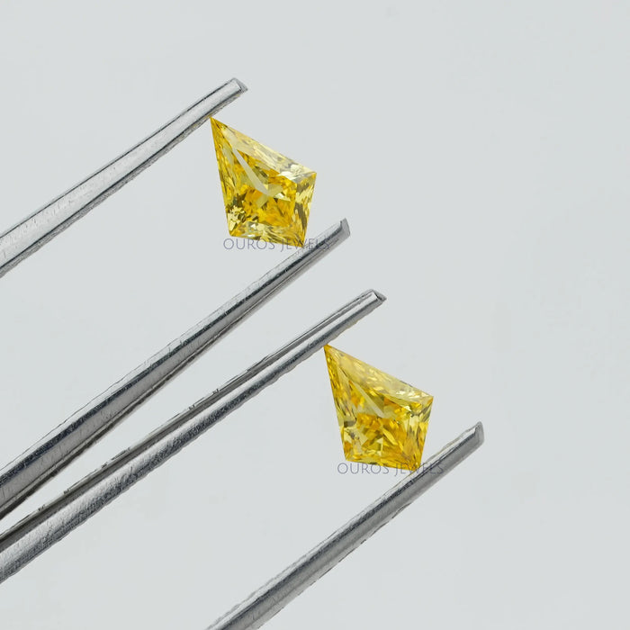 Kite Shaped Yellow Lab Diamonds