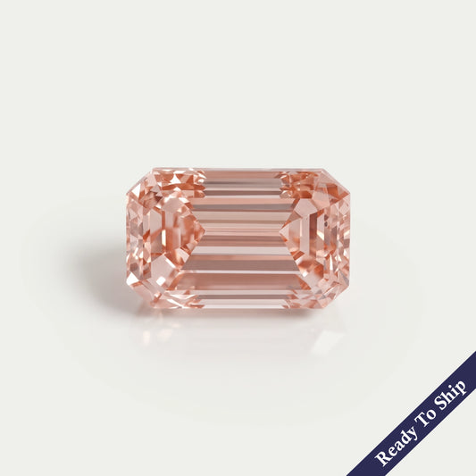 Pink Emerald Cut Lab Loose Diamond