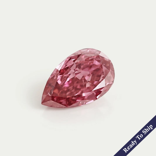 Pink Pear Cut Lab Loose Diamond