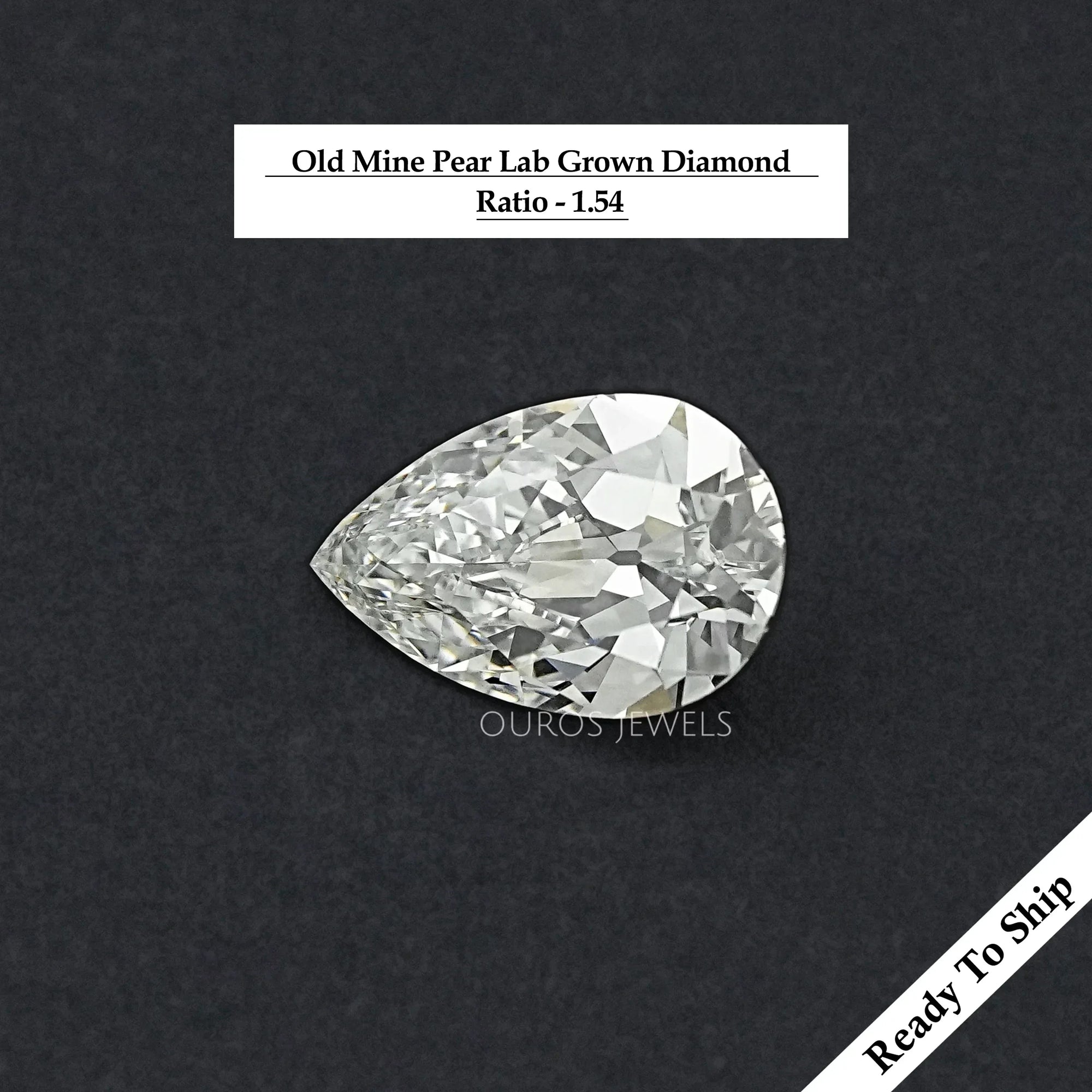 Old Mine Pear Cut Lab Grown Loose Diamond Loose