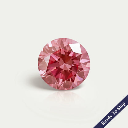 0.55 CT Pink Round Lab Loose Diamond