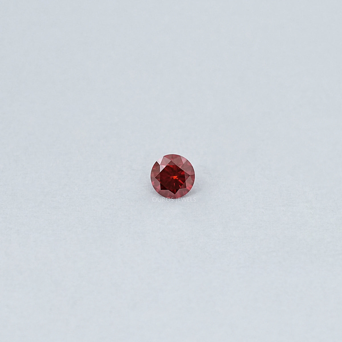 Red Round Lab Grown Loose Diamond