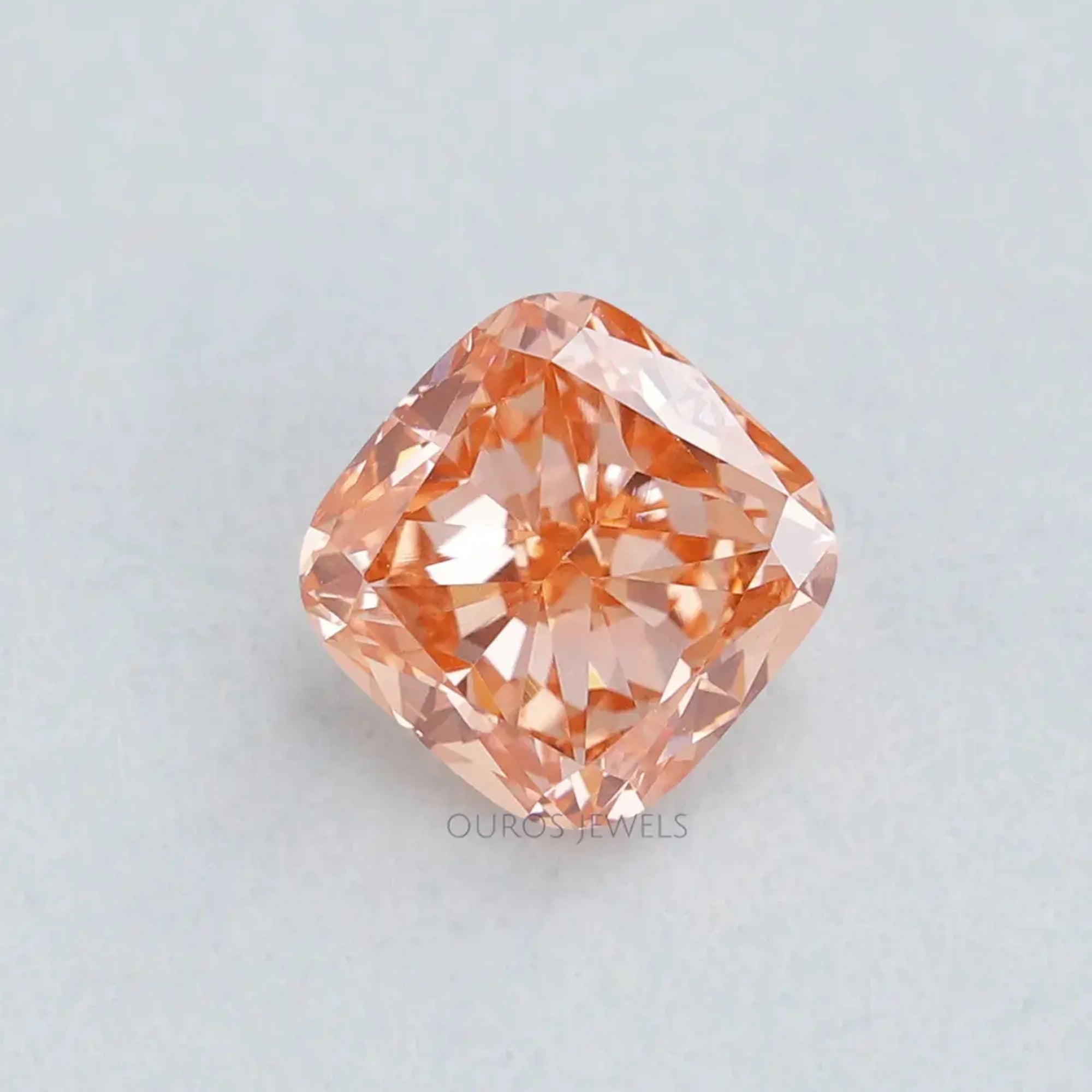 1.35 Carat Vivid Pink Cushion Lab Diamond
