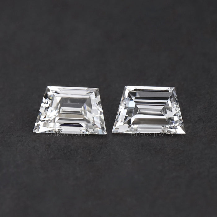 Antique Step Cut Trapezoid Diamond Pair