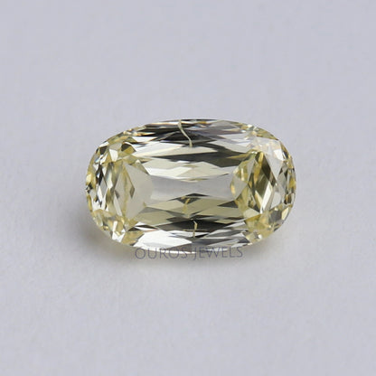 0.75 Carat Vivid Yellow Old Mine Cushion Cut Lab Diamond