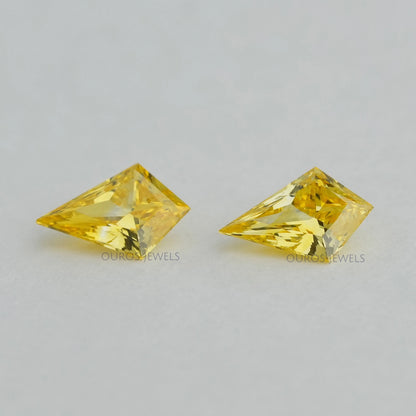 Yellow Kite Cut Lab Grown Diamond Matching Pair Loose