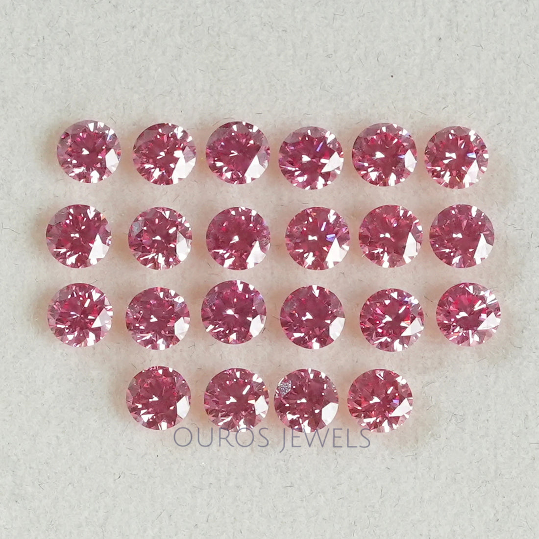 Pink Round Cut Lab Grown Diamond Loose