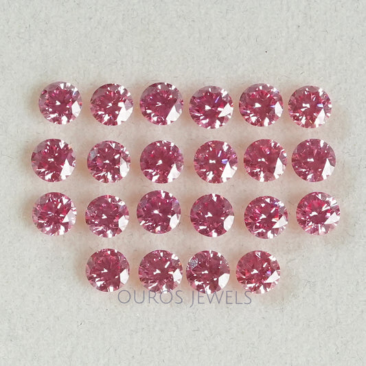Pink Round Cut Lab Grown Diamond Loose