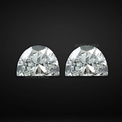 Half Moon Cut Lab Grown Diamond Pair Loose
