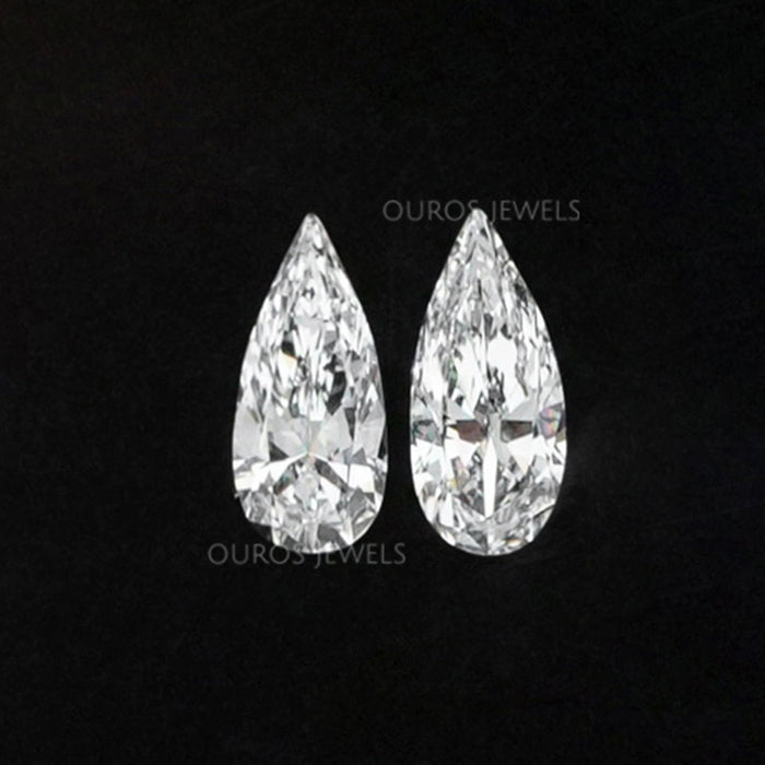 Long Pear Shaped Lab Grown diamonds