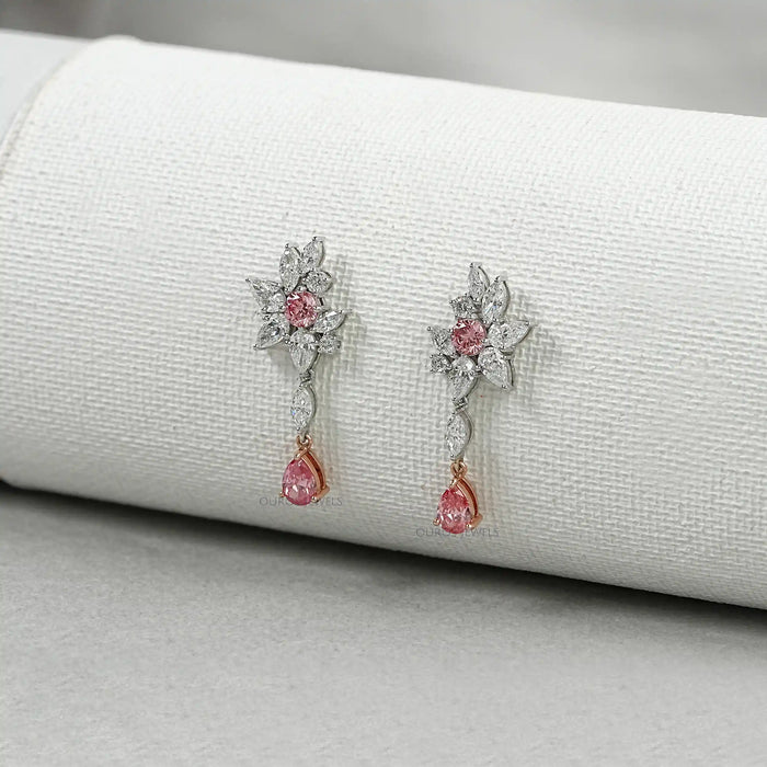 Multi Shape Diamond Drop Earrings