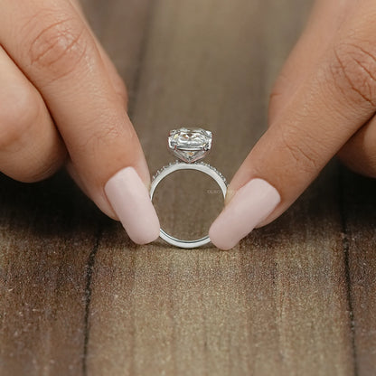 Old Mine Cushion Cut Solitaire Accent Ring Ring