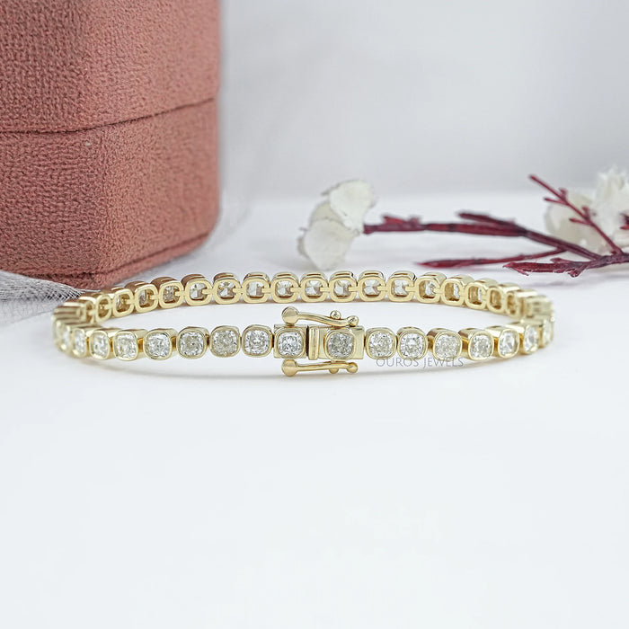 Cushion Lab Grown Diamond Tennis Bracelet Bracelet