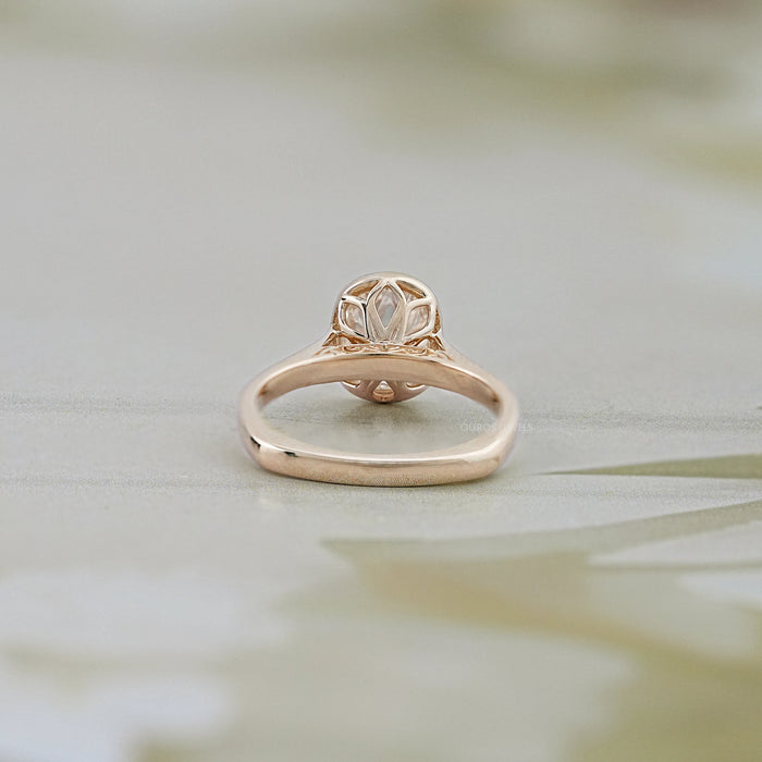 Old Mine Cushion Cut Lab Diamond Solitaire Ring