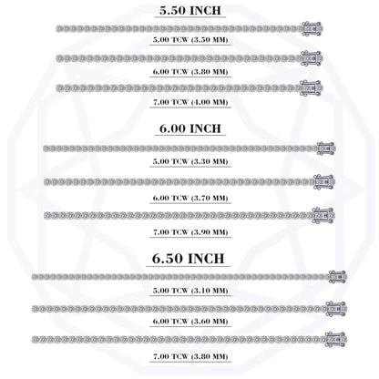 Round Diamond Tennis Bracelet in 5.00 | 6.00 | 7.00 TCW