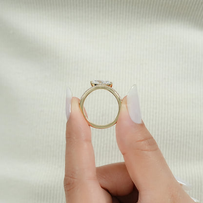 Toi Et Moi Pear Lab Grown Diamond Bypass Engagement Ring