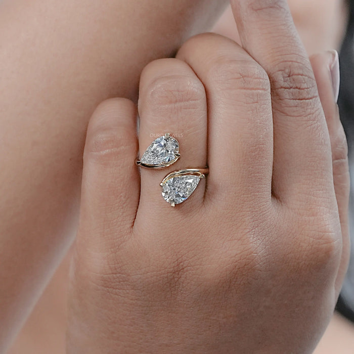 Pear Lab Diamond Toi Et Moi Engagement Ring
