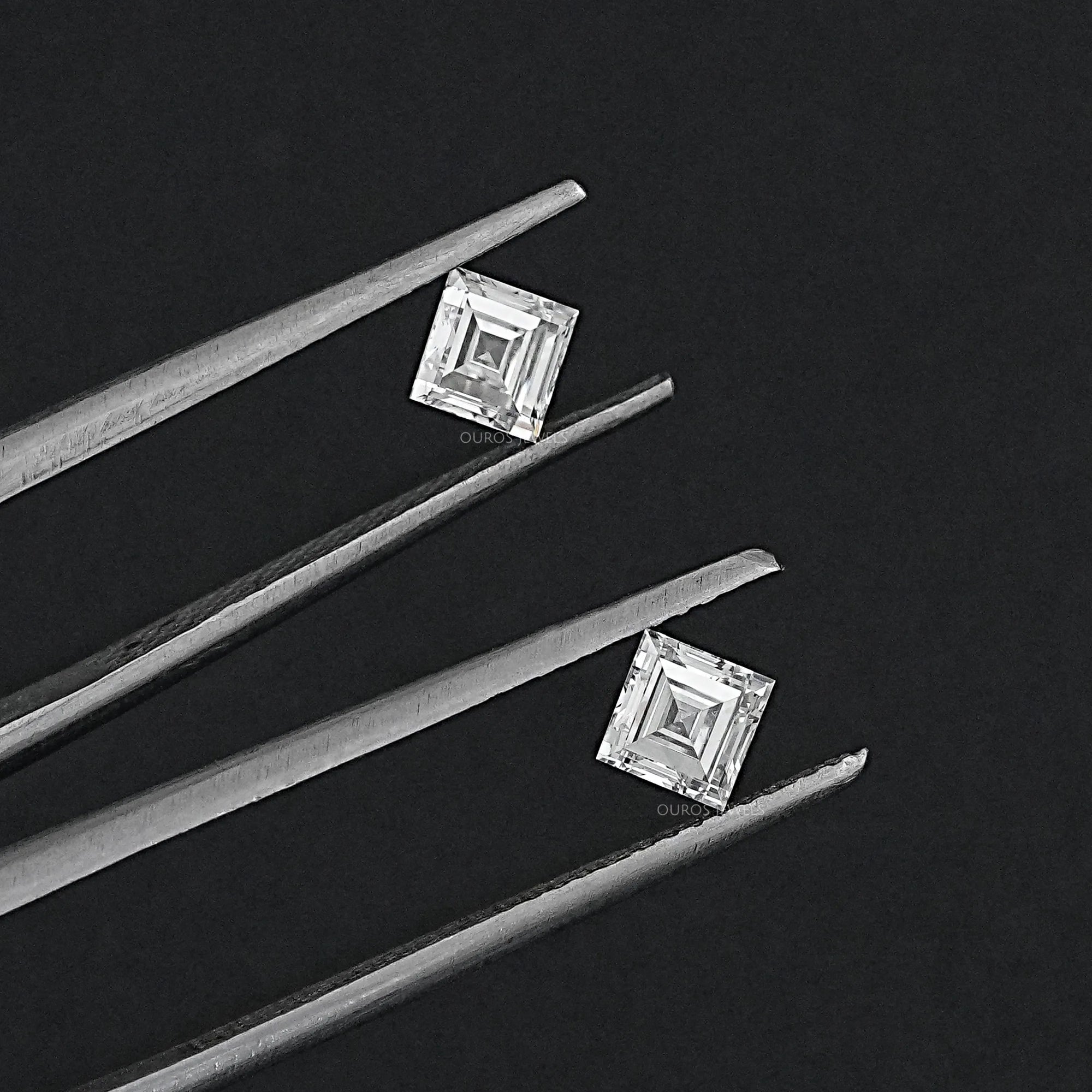 Carre Cut Lab Grown Matching Pair Diamond Loose