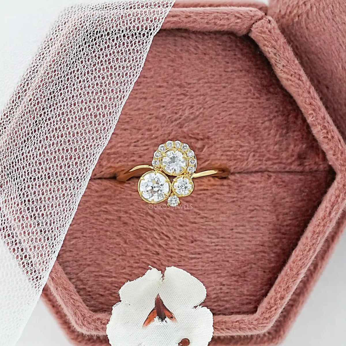 Toi Et Moi Pear Lab Grown Diamond Bypass Engagement Ring