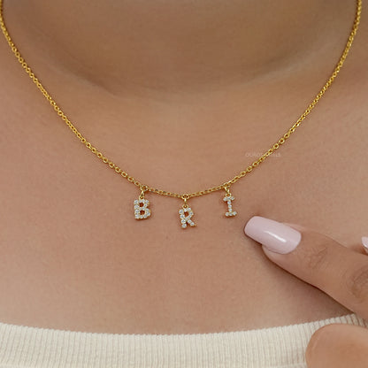 BRI Letter Customize Round Lab Pendant
