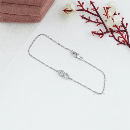 Toi Et Moi Bezel Set Lab Diamond Bracelet Bracelet