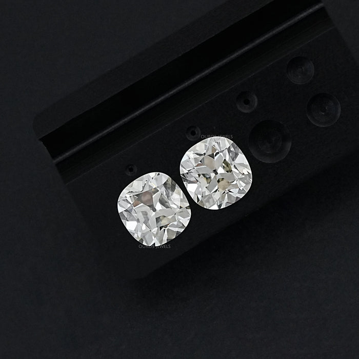 Old Mine Cushion Cut Lab Grown Diamond Matching Pair