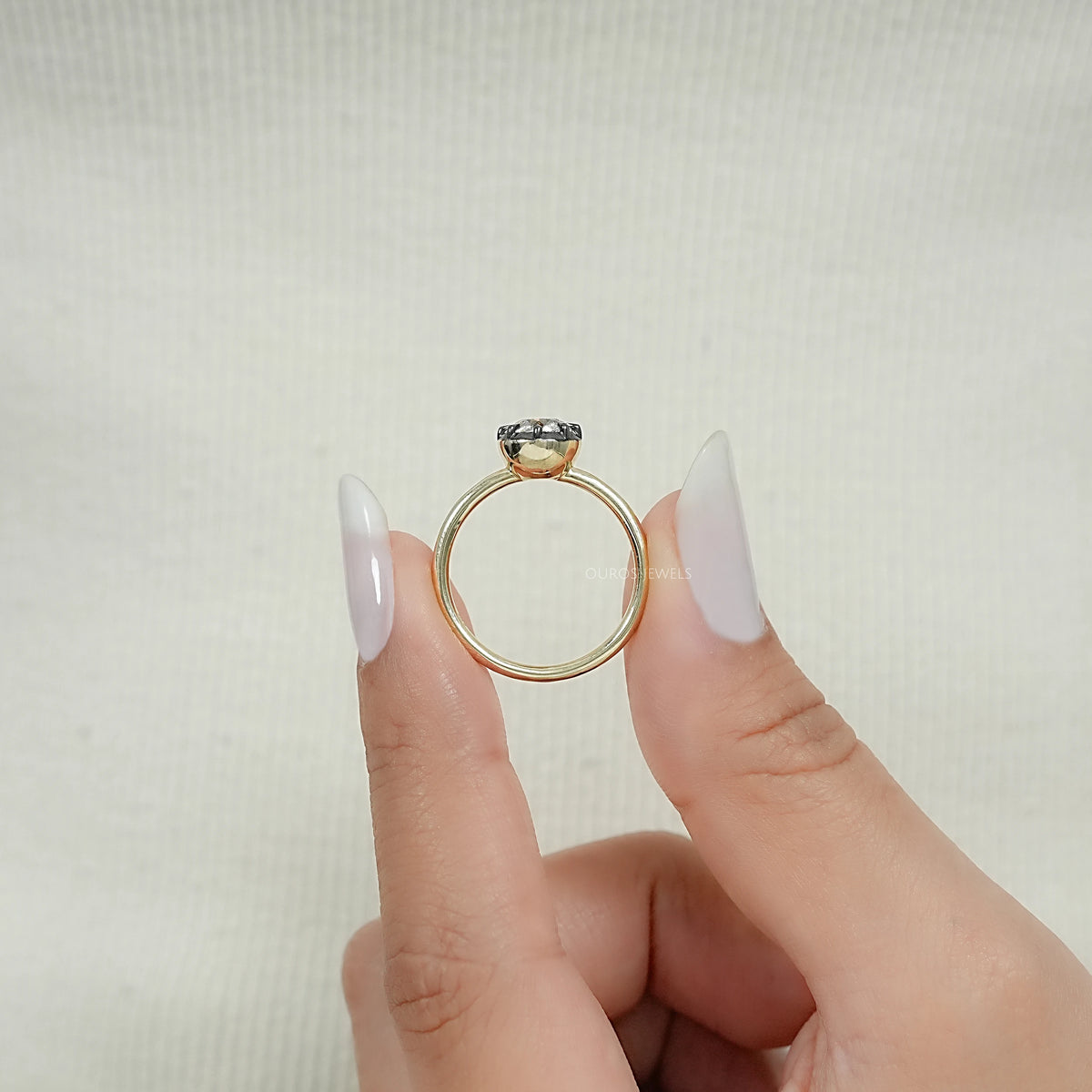 Toi Et Moi Pear Lab Grown Diamond Bypass Engagement Ring