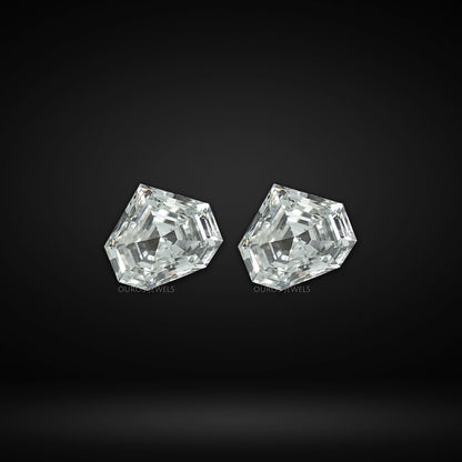 Step Cut Bullet Shape Lab Diamond Matching Pair Loose