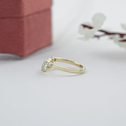 Toi Et Moi Pear Lab Grown Diamond Bypass Engagement Ring
