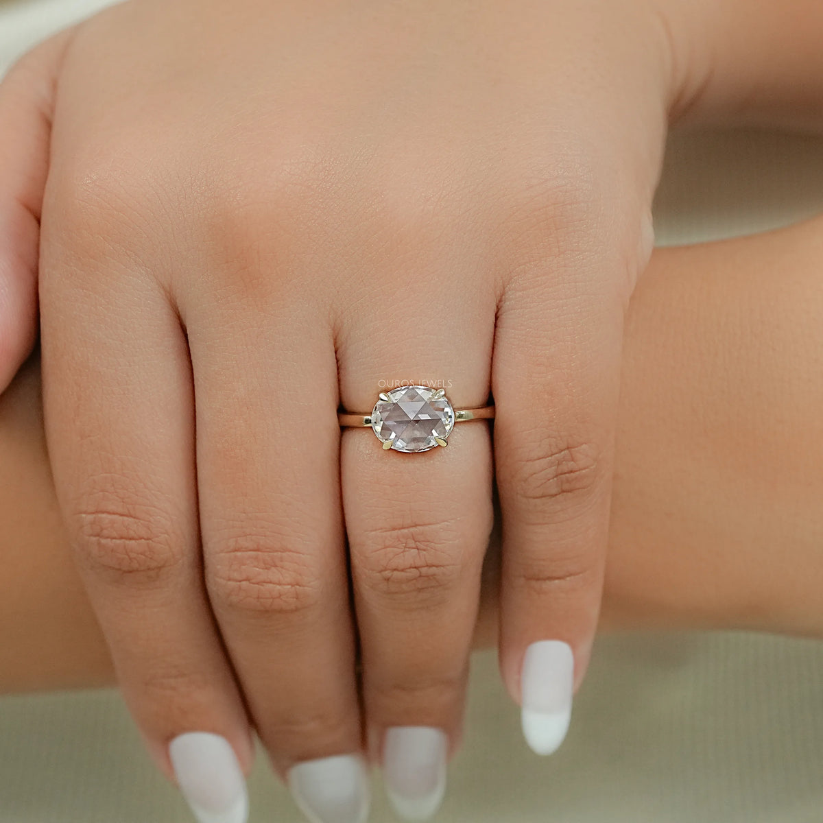Toi Et Moi Pear Lab Grown Diamond Bypass Engagement Ring
